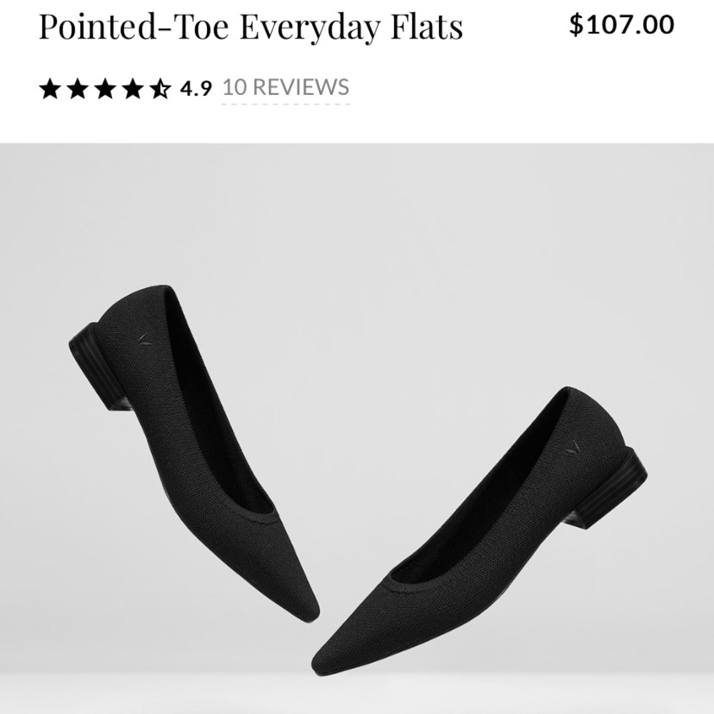 Vivaia Minnie Pointed Toe Every Day Flat Women 11